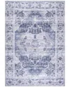 Jonathan Y Alanya Medallion Machine Washable Rug In Navy
