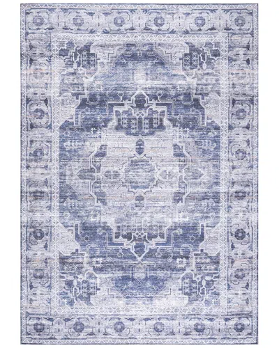 Jonathan Y Alanya Medallion Machine Washable Rug In Navy