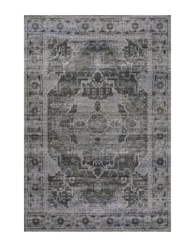 Jonathan Y Alanya Ornate Medallion Machine-washable Chenille Rug In Green
