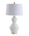 Jonathan Y Alba 29in Geometric Ceramicmetal Led Table Lamp Leaf
