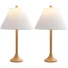 Jonathan Y Albie 25" Modern Coastal Iron Column Led Table Lamp In Brown