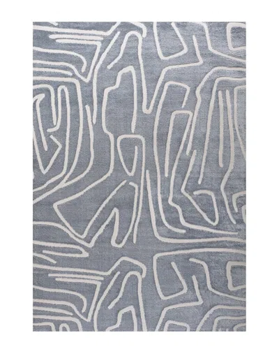 Jonathan Y Alcina Modern Scandinavian Graphic Lines High-low Area Rug In Blue