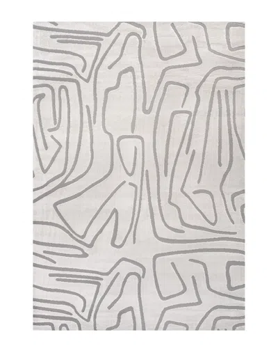 Jonathan Y Alcina Modern Scandinavian Graphic Lines High-low Area Rug In White