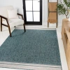 Jonathan Y Alda Modern Minimalist Mingled Solid Indoor/outdoor Area Rug In Turquoise/cream