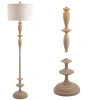 Jonathan Y Aldrin 63.5" Resin Led Floor Lamp, Brown Wood Finish In Brown
