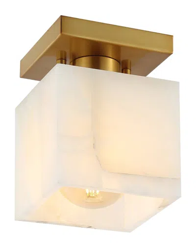 Jonathan Y Alessia Semi Flush Mount In Gold