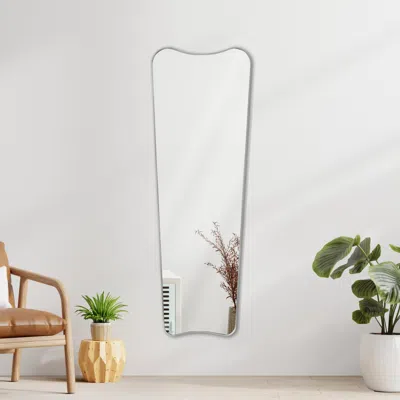 JONATHAN Y ALFIE RECTANGULAR METAL FRAMED WALL MOUNTED FULL-LENGTH MIRROR
