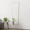 Jonathan Y Alfie Rectangular Metal Framed Wall Mounted Full-length Mirror In Gold