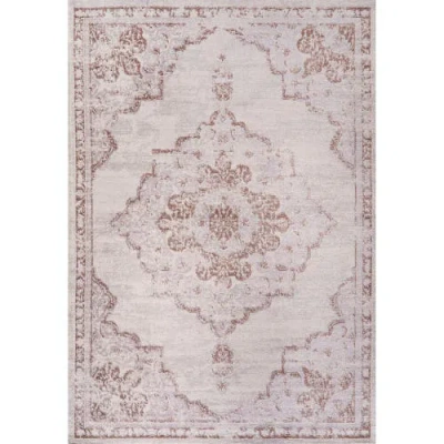 Jonathan Y Alhambra Ornate Medallion Modern Area Rug In Cream/red