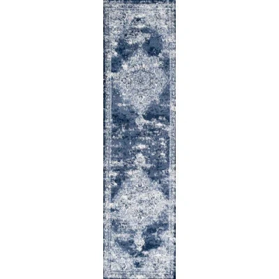 Jonathan Y Alhambra Ornate Medallion Modern Area Rug In Navy/ivory