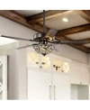 Jonathan Y Ali 48" 3-light Wrought Iron Led Ceiling Fan With Remote In Oil Rubbed Bronze