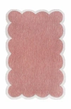 Jonathan Y Alice Classic Cottage Two-tone Scalloped Indoor/outdoor Shaped Area Rug In Multi