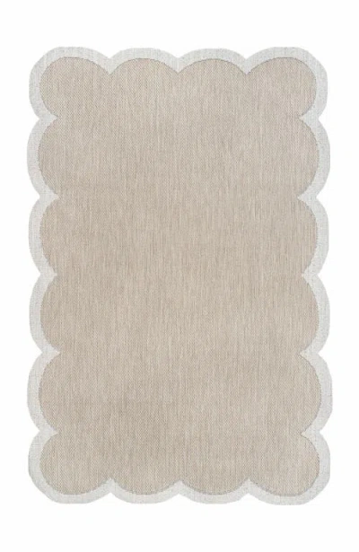 Jonathan Y Alice Classic Cottage Two-tone Scalloped Indoor/outdoor Shaped Area Rug