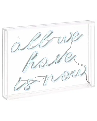 Jonathan Y All We Have Is Now Contemporary Glam Acrylic Neon Lighting In Multi