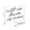 Jonathan Y All X 10" Contemporary Glam Acrylic Box Usb Operated Led Neon Light In White