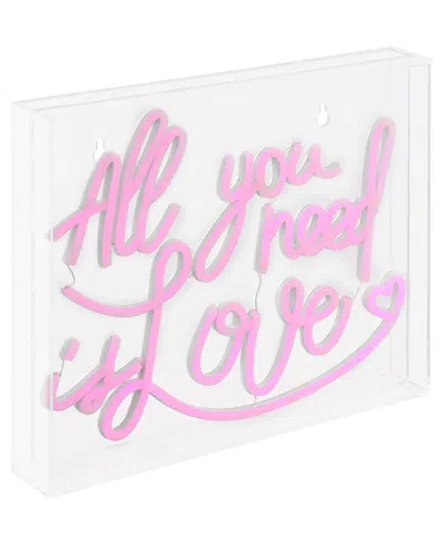 Jonathan Y All You Need Is Love Contemporary Glam Acrylic Neon Lighting In Multi