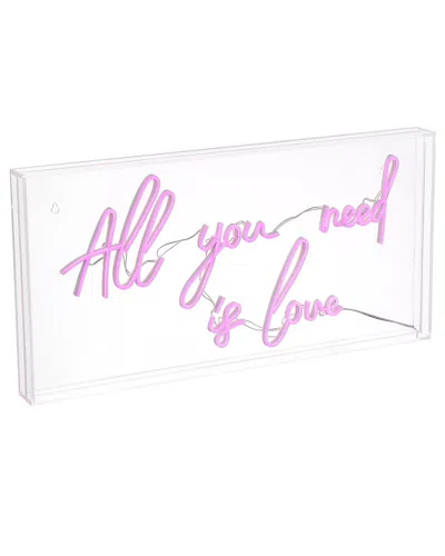 Jonathan Y All You Need Is Love Contemporary Glam Acrylic Neon Lighting In Pink