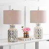 Jonathan Y Alvord 24.5" Led Glass Table Lamp (set Of 2)