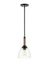 Jonathan Y Alys 7.63in Adjustable Rope-wrap Led Kitchen Pendant In Black