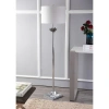 Jonathan Y Amelia Crystal / Metal Led Floor Lamp In Smoke Gray/chrome