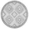 Jonathan Y Amir Moroccan Beni Souk Round Area Rug In Cream/gray