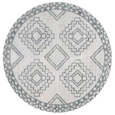 Jonathan Y Amir Moroccan Beni Souk Round Area Rug In Cream/gray