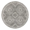 Jonathan Y Amir Moroccan Beni Souk Round Area Rug In Gray/cream
