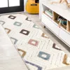 Jonathan Y Amira Diamond  High-low Area Rug In Multi/cream