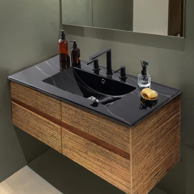 Jonathan Y Ancillary 3-hole Classic Contemporary Rectangular Ceramic Single Sink Basin Vanity Top In Gray