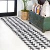 Jonathan Y Andratx Modern  Geometric Indoor/outdoor Area Rug In Ivory/black