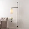 Jonathan Y Andre 1-light Contemporary Industrial Iron Plug-in With Adjustable White Marble Table Led In Black