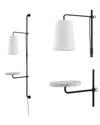 Jonathan Y Andre 11.5in 1-light Plug-in Led Sconce With White Marble Table