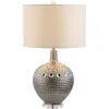 Jonathan Y Andrews 27" Ceramic Led Table Lamp, Chrome In Chrome