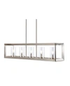 Jonathan Y Anna Linear 5-light Led Pendant In Silver-tone