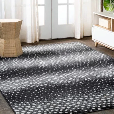 Jonathan Y Antelope Modern Animal Area Rug In Black/cream