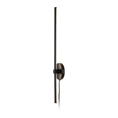 Jonathan Y Anton 1-light Modern Minimalist Iron Adjustable Bar Integrated Led Plug-in Sconce In Yellow