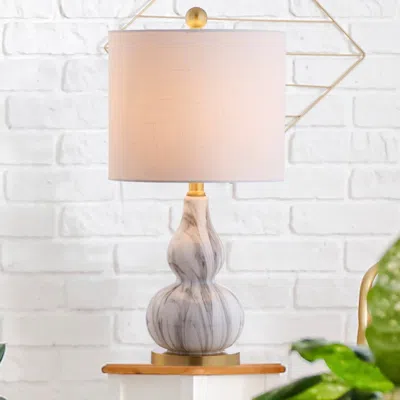 Jonathan Y Anya 20.5 In. Mini Glass Led Table Lamp In Pink