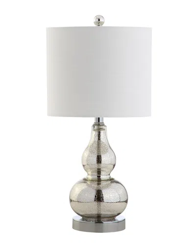 Jonathan Y Anya 20.5in Mini Glass Led Table Lamp In White