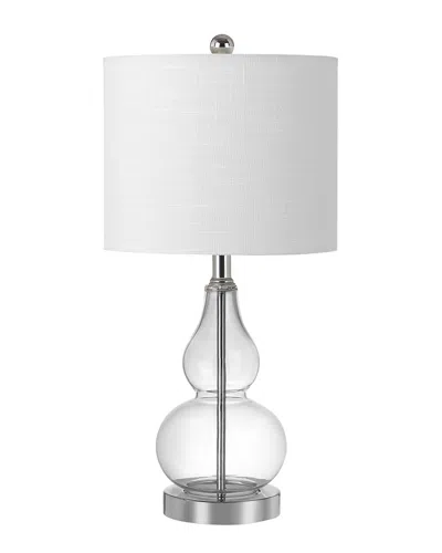 Jonathan Y Anya 20.5in Mini Glass Led Table Lamp In White