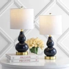 Jonathan Y Anya Mini Glass Table Lamp In Navy