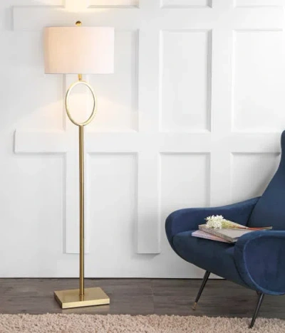 Jonathan Y April Metal Modern Contemporary Led Floor Lamp In Brass Gold