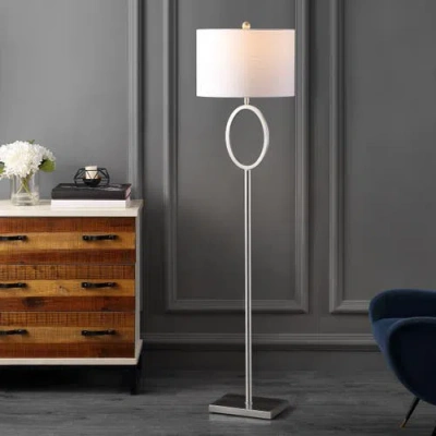 Jonathan Y April Metal Modern Contemporary Led Floor Lamp In White