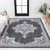 Jonathan Y Arden Vintage Casual Medallion Indoor/outdoor Area Rug In Dark Gray/cream