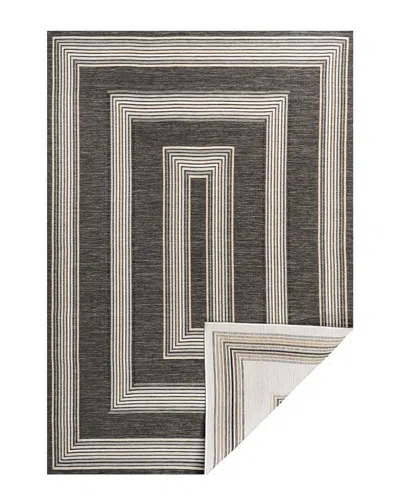Jonathan Y Argo Classic Nautical Mitre Stripe Reversible Machine-washable  Indoor/outdoor Area Rug In Gray