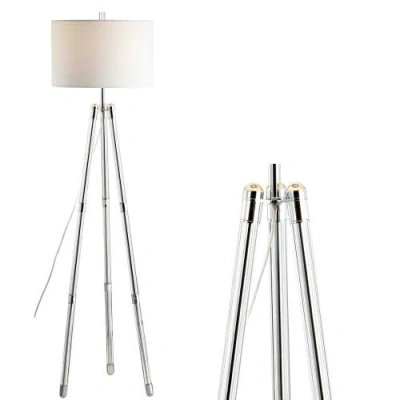 Jonathan Y Arliss 60" Surveyor's Tripod Metal/crystal Led Floor Lamp, Chrome
