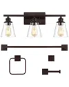 Jonathan Y Arlo Vanity Light Set In Brown