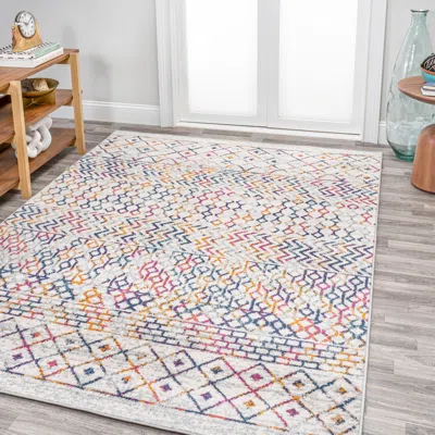 Jonathan Y Arta Moroccan Vintage Geometric Area Rug In Multi