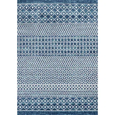 Jonathan Y Arta Moroccan Vintage Geometric Area Rug In Navy/ivory