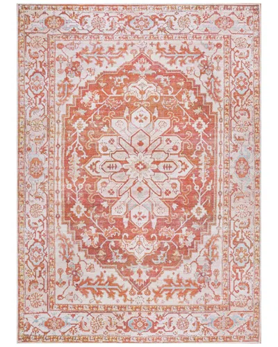 Jonathan Y Asa Medallion Machine Washable Rug In Orange