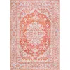 Jonathan Y Asa Ornate Medallion Machine-washable Area Rug In Orange/cream